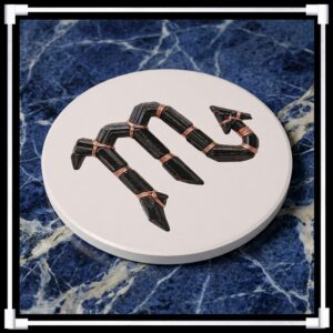 Scorpio Riftstone Symbol -- Ceramic Coaster