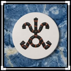 Ardra Nakshatra Riftstone Symbol -- Ceramic Coaster