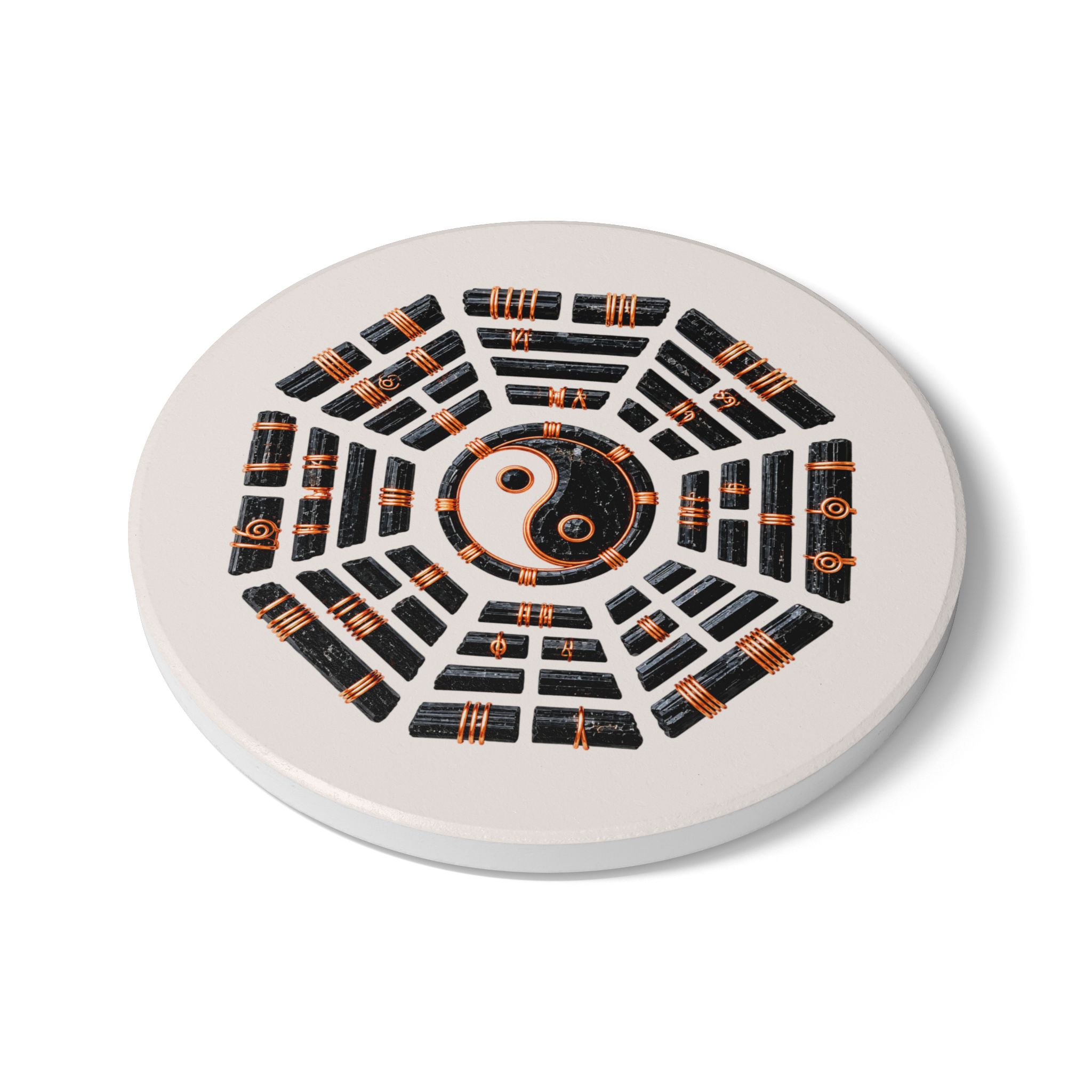 I Ching Bagua Riftstone Symbol -- Ceramic Coaster - Image 3